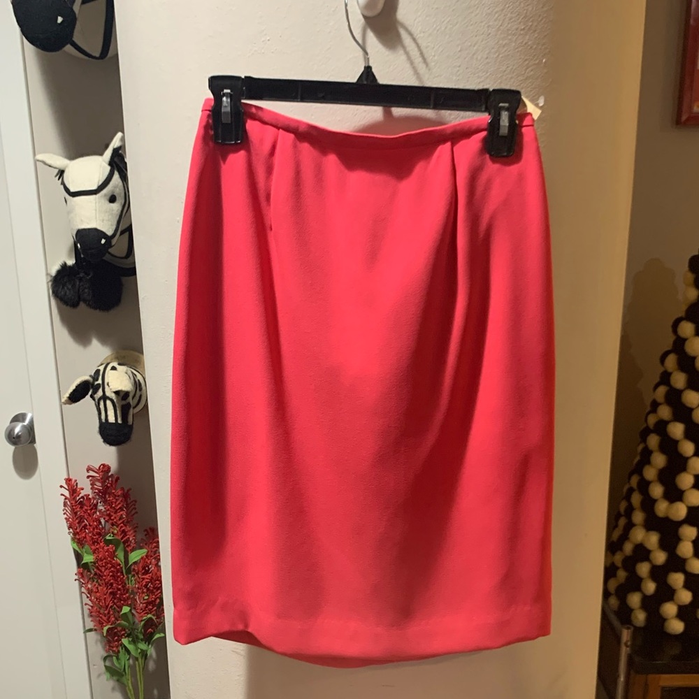 Vintage Worthington bright pink skirt, Sz 6, WOT